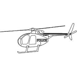 Dessin à colorier: Helicoptère (Transport) #136189 - Coloriages à Imprimer