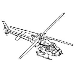 Dessin à colorier: Helicoptère (Transport) #136199 - Coloriages à imprimer