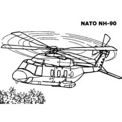 Dessin à colorier: Helicoptère (Transport) #136225 - Coloriages à Imprimer