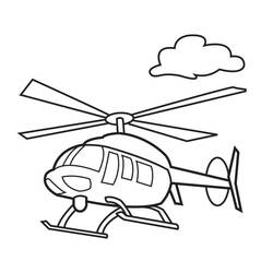 Dessin à colorier: Helicoptère (Transport) #174153 - Coloriages à Imprimer Gratuits