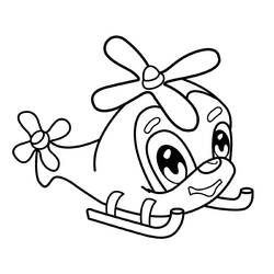 Dessin à colorier: Helicoptère (Transport) #174175 - Coloriages à Imprimer Gratuits