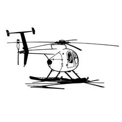 Dessin à colorier: Helicoptère (Transport) #217884 - Coloriages à Imprimer Gratuits