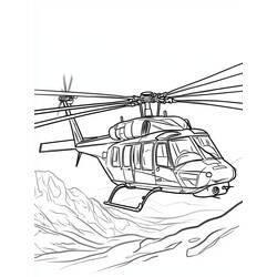 Dessin à colorier: Helicoptère (Transport) #217887 - Coloriages à Imprimer Gratuits