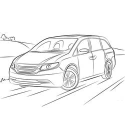 Dessin à colorier: Honda (Transport) #204967 - Coloriages à Imprimer Gratuits