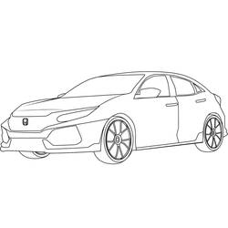 Dessin à colorier: Honda (Transport) #204974 - Coloriages à Imprimer Gratuits