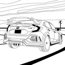 Dessin à colorier: Honda (Transport) #204980 - Coloriages à Imprimer Gratuits