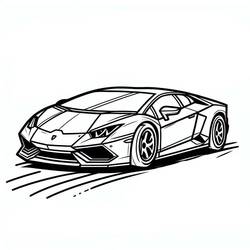 Dessin à colorier: Lamborghini (Transport) #217281 - Coloriages à Imprimer Gratuits