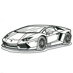 Dessin à colorier: Lamborghini (Transport) #217282 - Coloriages à Imprimer Gratuits