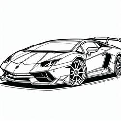 Dessin à colorier: Lamborghini (Transport) #217285 - Coloriages à Imprimer Gratuits