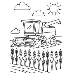 Moissonneuse Batteuse - Coloriages gratuits à imprimer