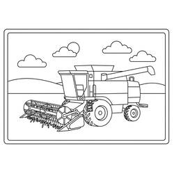 Coloriage Moissonneuse Batteuse (Transport) #221896 à imprimer et colorier