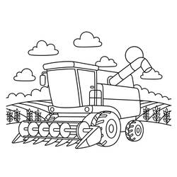 Coloriage Moissonneuse Batteuse (Transport) #221900 à imprimer et colorier