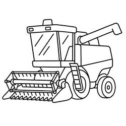 Coloriage Moissonneuse Batteuse (Transport) #221903 à imprimer et colorier