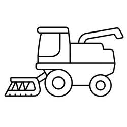 Coloriage Moissonneuse Batteuse (Transport) #221907 à imprimer et colorier