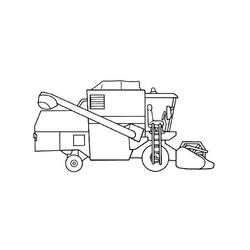 Coloriage Moissonneuse Batteuse (Transport) #221911 à imprimer et colorier