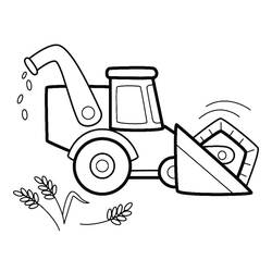 Coloriage Moissonneuse Batteuse (Transport) #221914 à imprimer et colorier