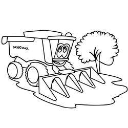 Coloriage Moissonneuse Batteuse (Transport) #221915 à imprimer et colorier