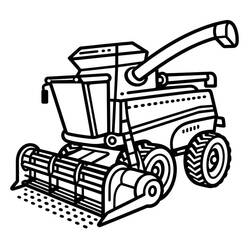 Coloriage Moissonneuse Batteuse (Transport) #221924 à imprimer et colorier