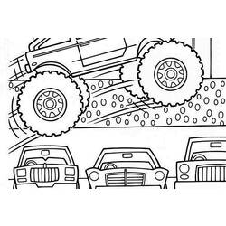 Dessin à colorier: Monster Truck (Transport) #141391 - Coloriages à Imprimer Gratuits