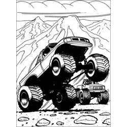 Dessin à colorier: Monster Truck (Transport) #141397 - Coloriages à Imprimer Gratuits