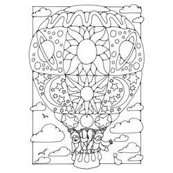 Dessin à colorier: Montgolfière (Transport) #134616 - Coloriages à Imprimer Gratuits