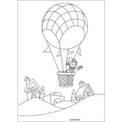 Dessin à colorier: Montgolfière (Transport) #134624 - Coloriages à Imprimer Gratuits
