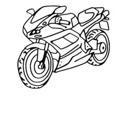 Dessin à colorier: Moto (Transport) #136305 - Coloriages à Imprimer Gratuits