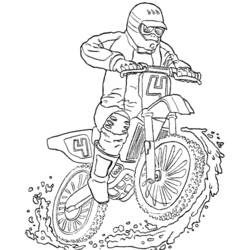 Dessin à colorier: Motocross (Transport) #136510 - Coloriages à Imprimer Gratuits
