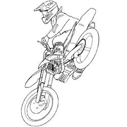 Dessin à colorier: Motocross (Transport) #136515 - Coloriages à Imprimer Gratuits