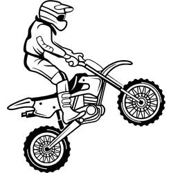 Coloriage Motocross (Transport) #209984 à imprimer et colorier