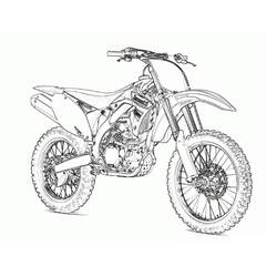 Coloriage Motocross (Transport) #210003 à imprimer et colorier