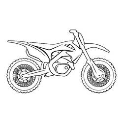 Coloriage Motocross (Transport) #210007 à imprimer et colorier