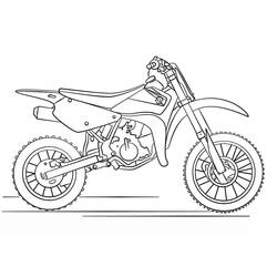 Coloriage Motocross (Transport) #210009 à imprimer et colorier