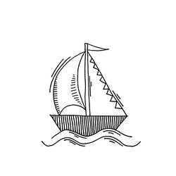 Dessin à colorier: Navire et Bateau (Transport) #171577 - Coloriages à Imprimer Gratuits