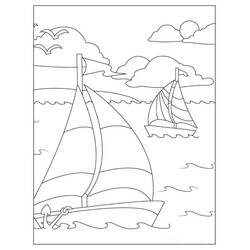 Dessin à colorier: Navire et Bateau (Transport) #171580 - Coloriages à Imprimer Gratuits