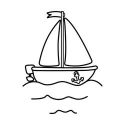 Dessin à colorier: Navire et Bateau (Transport) #171590 - Coloriages à Imprimer Gratuits