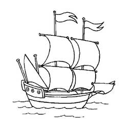 Dessin à colorier: Navire et Bateau (Transport) #171591 - Coloriages à Imprimer Gratuits