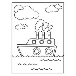 Dessin à colorier: Navire et Bateau (Transport) #171593 - Coloriages à Imprimer Gratuits