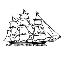 Dessin à colorier: Navire et Bateau (Transport) #171596 - Coloriages à Imprimer Gratuits
