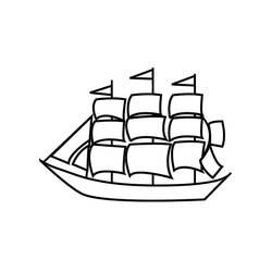 Dessin à colorier: Navire et Bateau (Transport) #171609 - Coloriages à Imprimer Gratuits