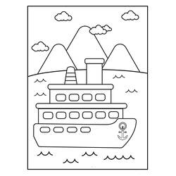 Dessin à colorier: Navire et Bateau (Transport) #171612 - Coloriages à Imprimer Gratuits