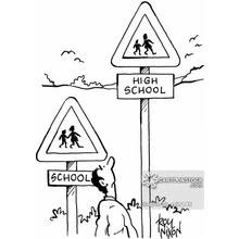 Dessin à colorier: Panneau routier (Transport) #119337 - Coloriages à Imprimer Gratuits