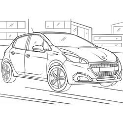 Dessin à colorier: Peugeot (Transport) #206137 - Coloriages à Imprimer Gratuits