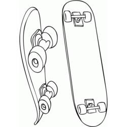 Dessin à colorier: Skateboard / Planche à roulette (Transport) #139291 - Coloriages à imprimer