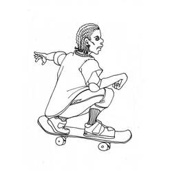 Dessin à colorier: Skateboard / Planche à roulette (Transport) #139304 - Coloriages à Imprimer Gratuits