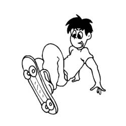 Dessin à colorier: Skateboard / Planche à roulette (Transport) #139306 - Coloriages à Imprimer Gratuits