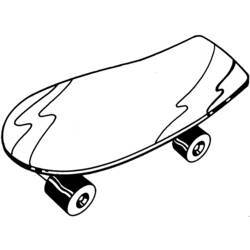 Dessin à colorier: Skateboard / Planche à roulette (Transport) #139308 - Coloriages à Imprimer