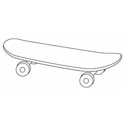 Dessin à colorier: Skateboard / Planche à roulette (Transport) #139315 - Coloriages à Imprimer