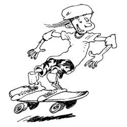 Dessin à colorier: Skateboard / Planche à roulette (Transport) #139320 - Coloriages à Imprimer Gratuits