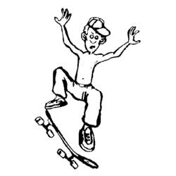 Dessin à colorier: Skateboard / Planche à roulette (Transport) #139345 - Coloriages à Imprimer Gratuits